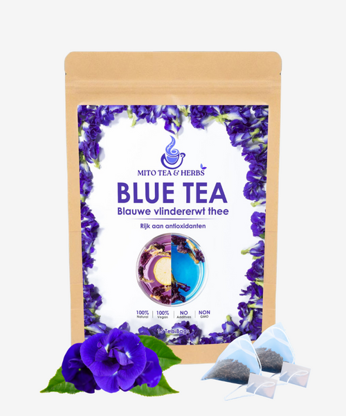 Mito Tea - Blauwe vlindererwt thee - Blue tea - Kruidenthee - Rijk aan Antioxidanten - 15 Theezakjes