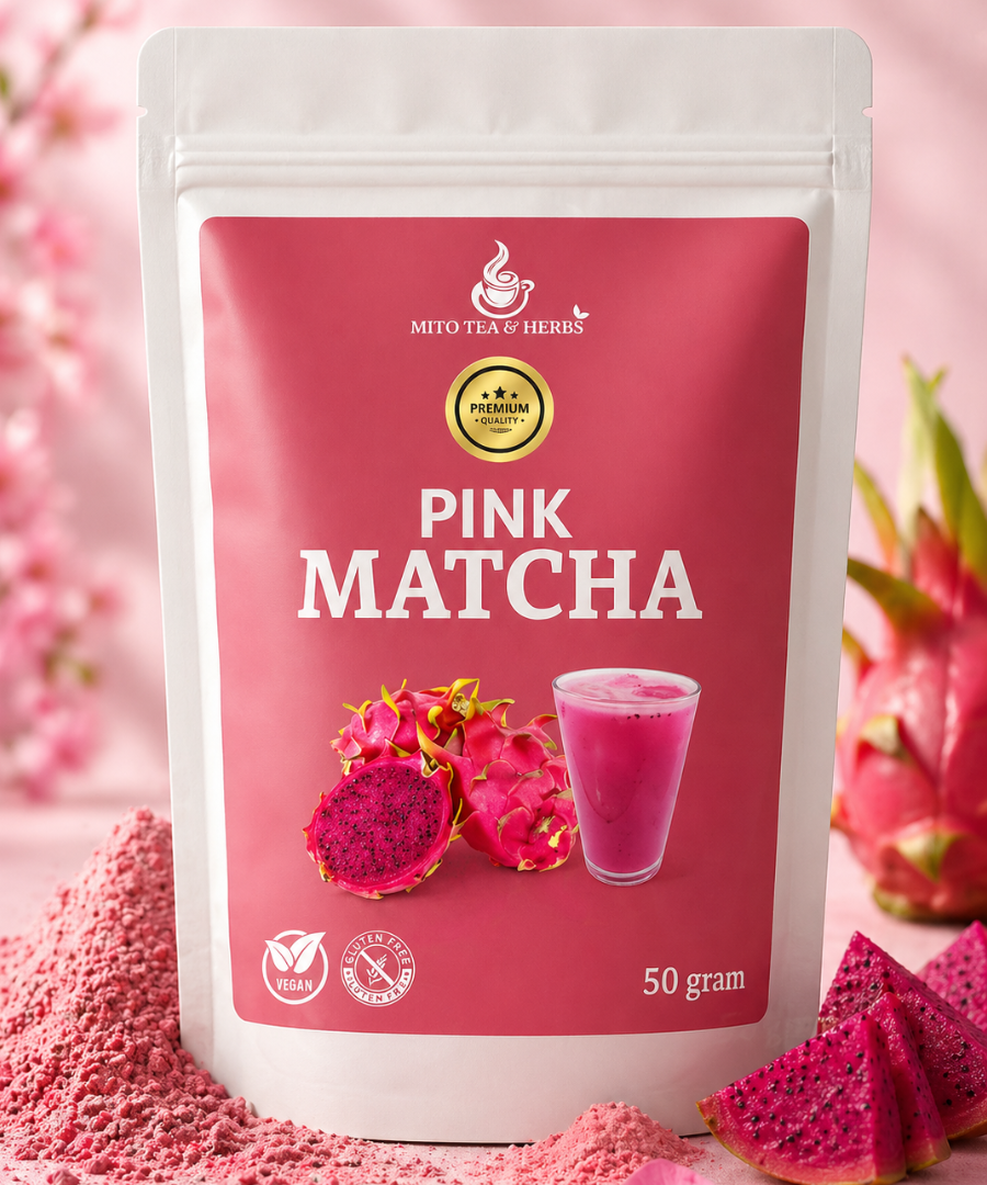 Premium Pink Matcha - Pitaya dragonfruit poeder - circa 30 bereidingen - 50 gram
