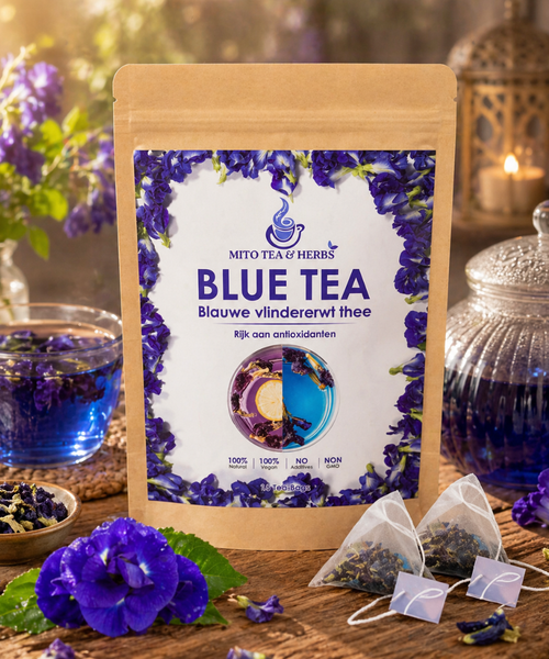 Mito Tea - Blauwe vlindererwt thee - Blue tea - Kruidenthee - Rijk aan Antioxidanten - 15 Theezakjes