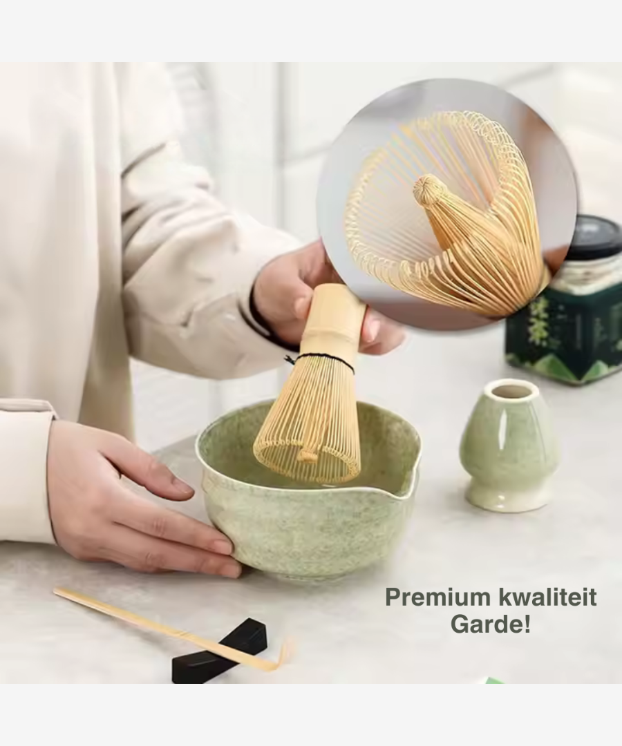Originele Mito Japanse Ceremony Matcha Set 5 delig Groen