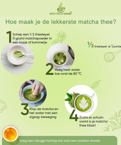 Premium Grade A Matcha Thee - circa 70 bereidingen - 100 gram