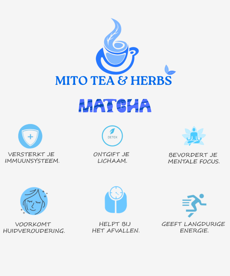 Premium Blue Matcha Thee - Blauwe vlindererwt poeder - circa 30 bereidingen - 50 gram