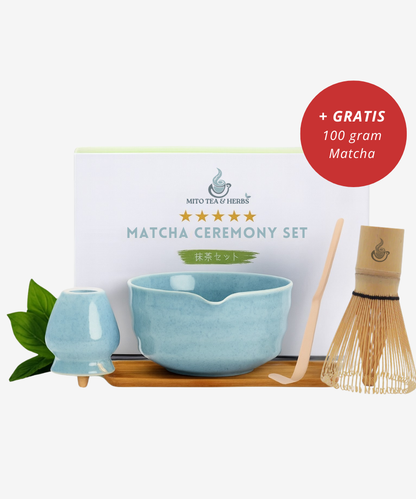 Originele Mito Japanse Ceremony Matcha Set 4 delig Blauw