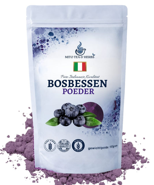 Premium Italiaanse bosbessen poeder  - 100% pure kwaliteit - 100 gram