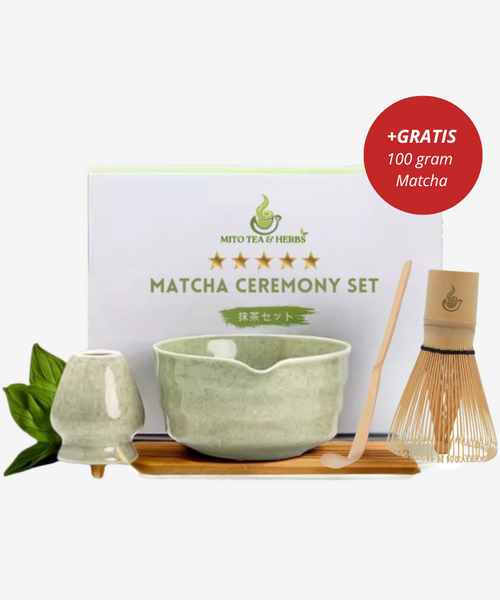 Originele Mito Japanse Ceremony Matcha Set 5 delig Groen