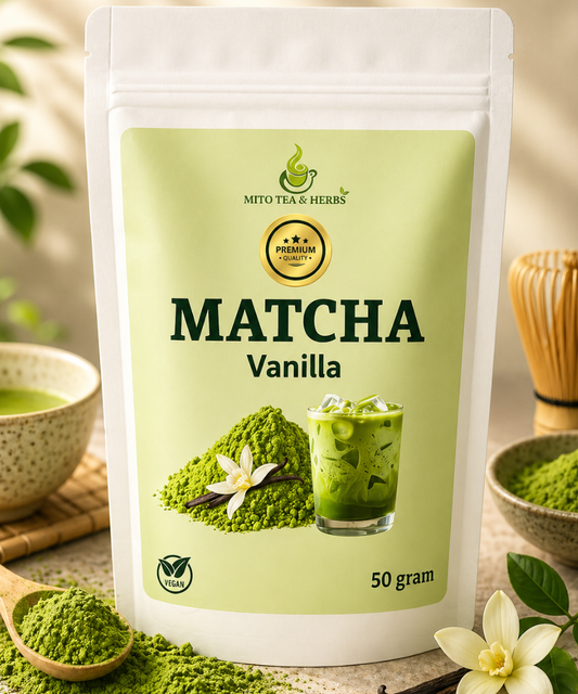 Premium Vanille Matcha Thee culinary grade - Vanille - circa 35 bereidingen - 50 gram