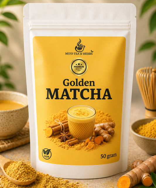 Golden Matcha Latte Kurkuma Gember - Circa 30 bereidingen - 50 gram