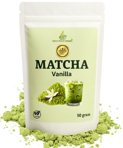 Premium Vanille Matcha Thee culinary grade - Vanille - circa 35 bereidingen - 50 gram