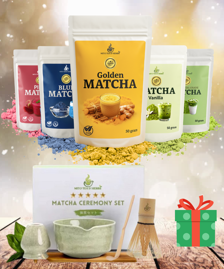 Deluxe Kerstbox 5pack Matcha & Matcha set - Het ultieme Kerstcadeau